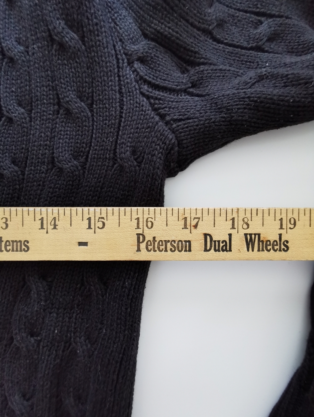 Ralph Lauren Sport 100% Cotton Black Cable-Knit V-Neck Sweater Pink Pony Logo - Picture 4 of 5